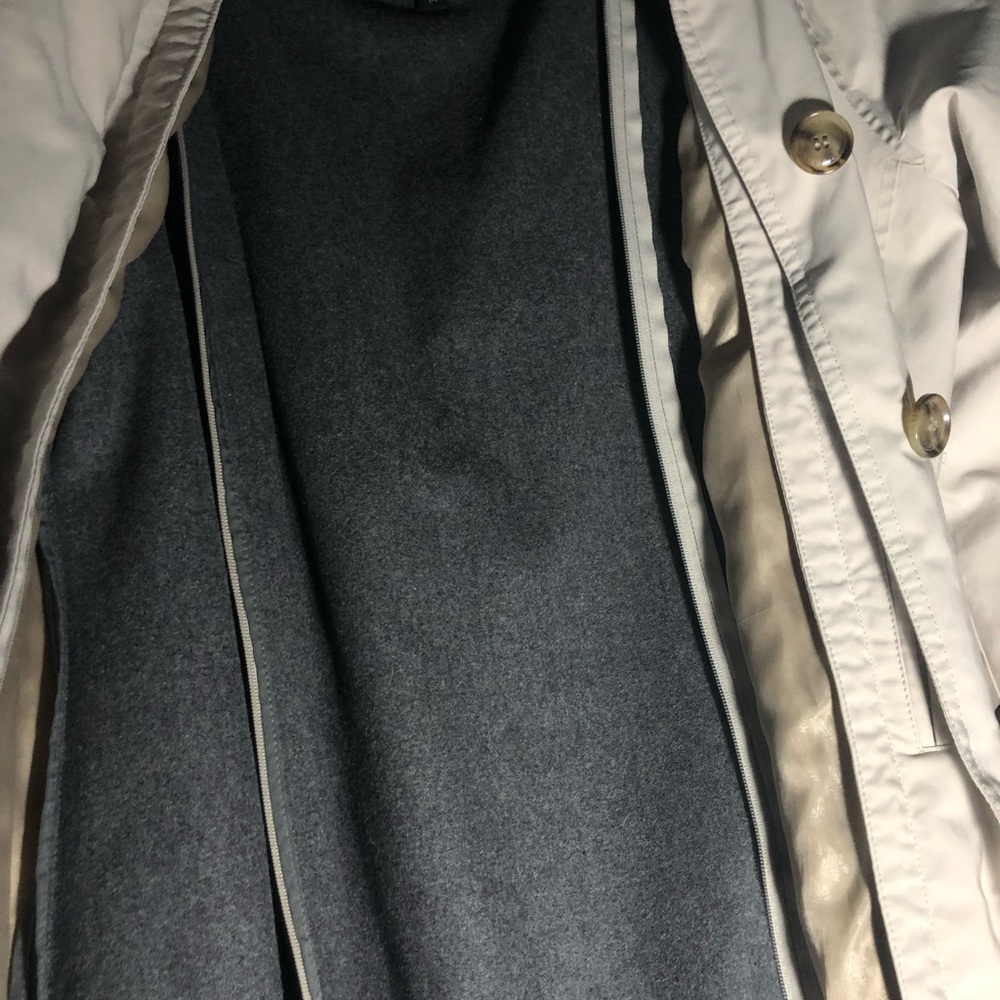 RAINFOREST White Trench Coat Lightweight Classic - Picture 5 of 9